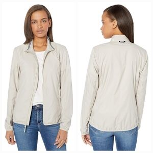 NWT Jack Wolfskin Womens Windbreaker Lightweight Soft Shell Gray Jacket Size S